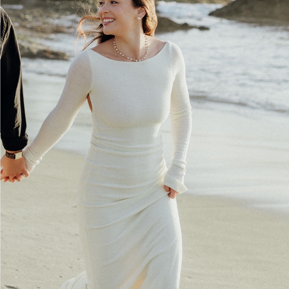 Princess Polly Ivory Long Sleeve Dress
